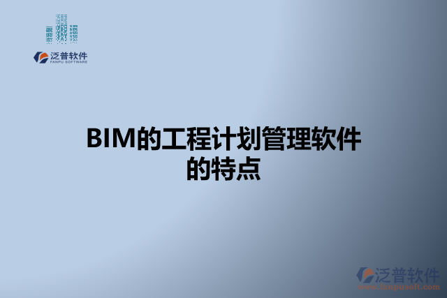 BIM的工程計劃管理軟件 的特點