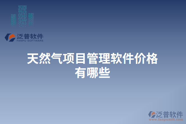 天然氣項目管理軟件價格有哪些