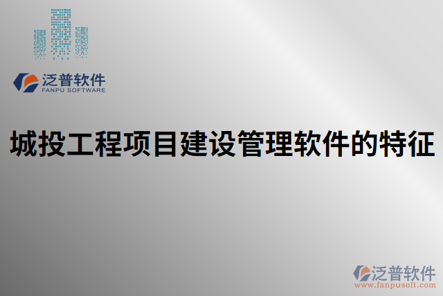 城投工程項目建設管理軟件的特征