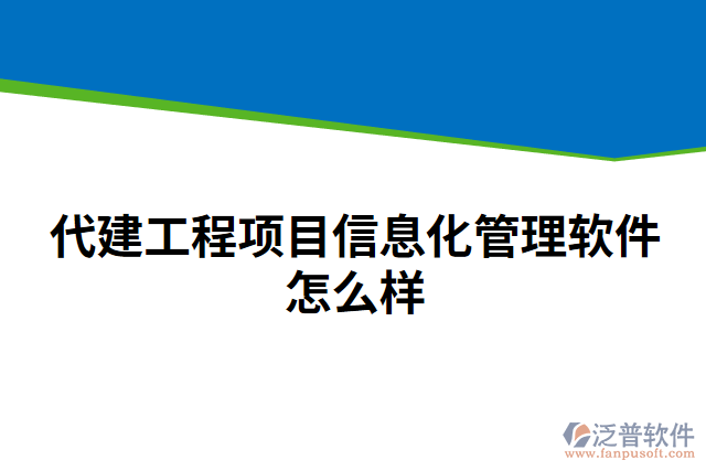 代建工程項(xiàng)目信息化管理軟件怎么樣