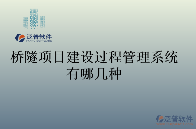 橋隧項目建設(shè)過程管理系統(tǒng)有哪幾種