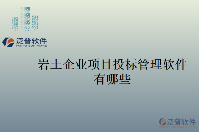 巖土企業(yè)項(xiàng)目投標(biāo)管理軟件有哪些