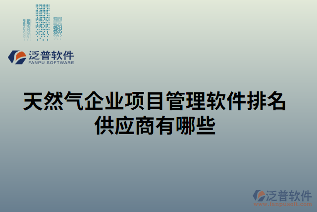 天然氣企業(yè)項目管理軟件排名供應商有哪些