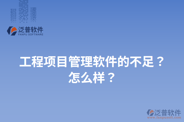 工程項(xiàng)目管理軟件的不足？怎么樣？