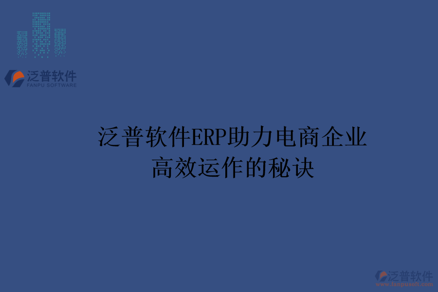 泛普軟件ERP助力電商企業(yè)高效運作的秘訣