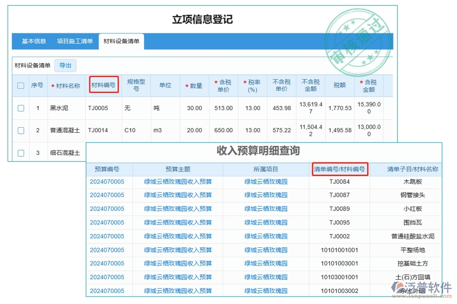 揭秘工程預(yù)算利器：智能材料編號編制，一鍵查詢收入預(yù)算明細(xì)