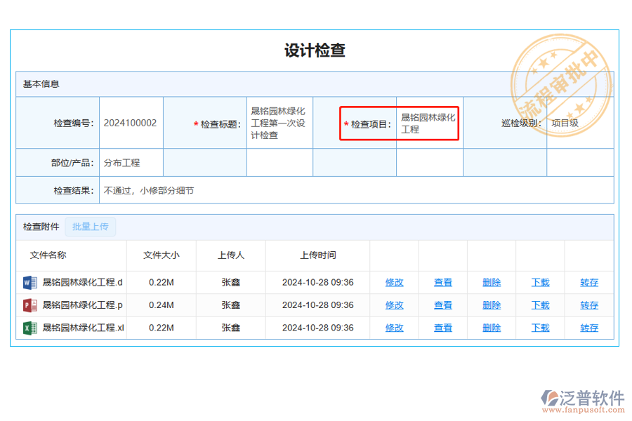 設計檢查列表中【檢查項目】字段