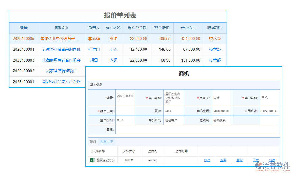 報(bào)價(jià)單管理